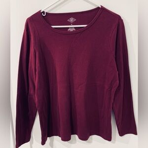 St. John's Bay burgundy long sleeve